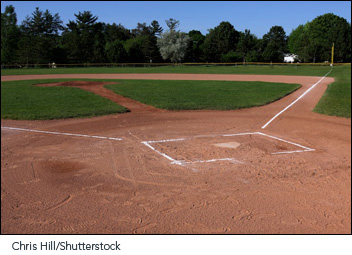 Baseball diamond and field